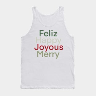 Holiday Greetings - red and green Tank Top